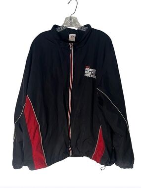NFL ESPN Monday Night Football Black Red Windbreaker Jacket Size XL